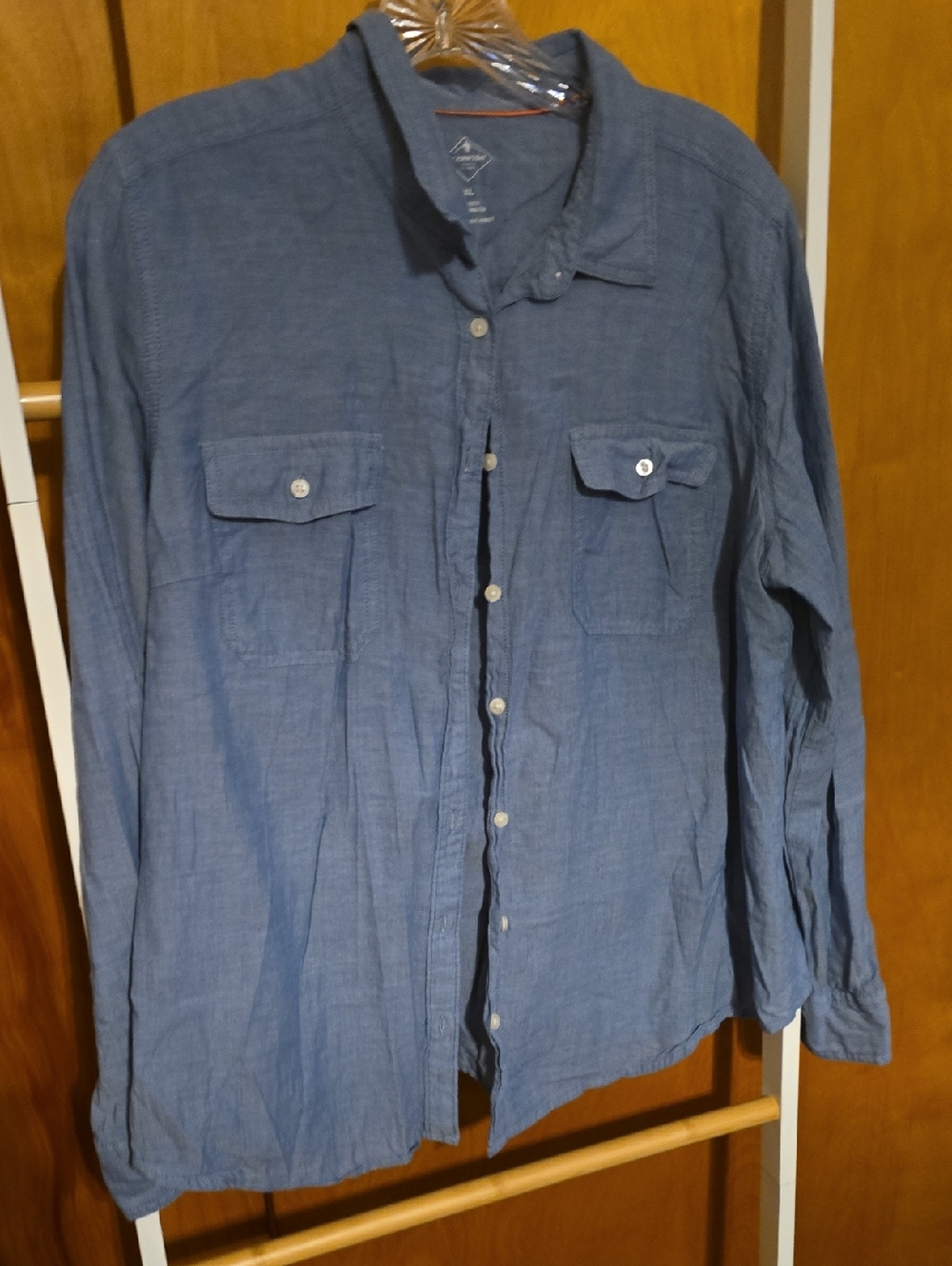 St. John's Bay Blue Button-Front Shirt